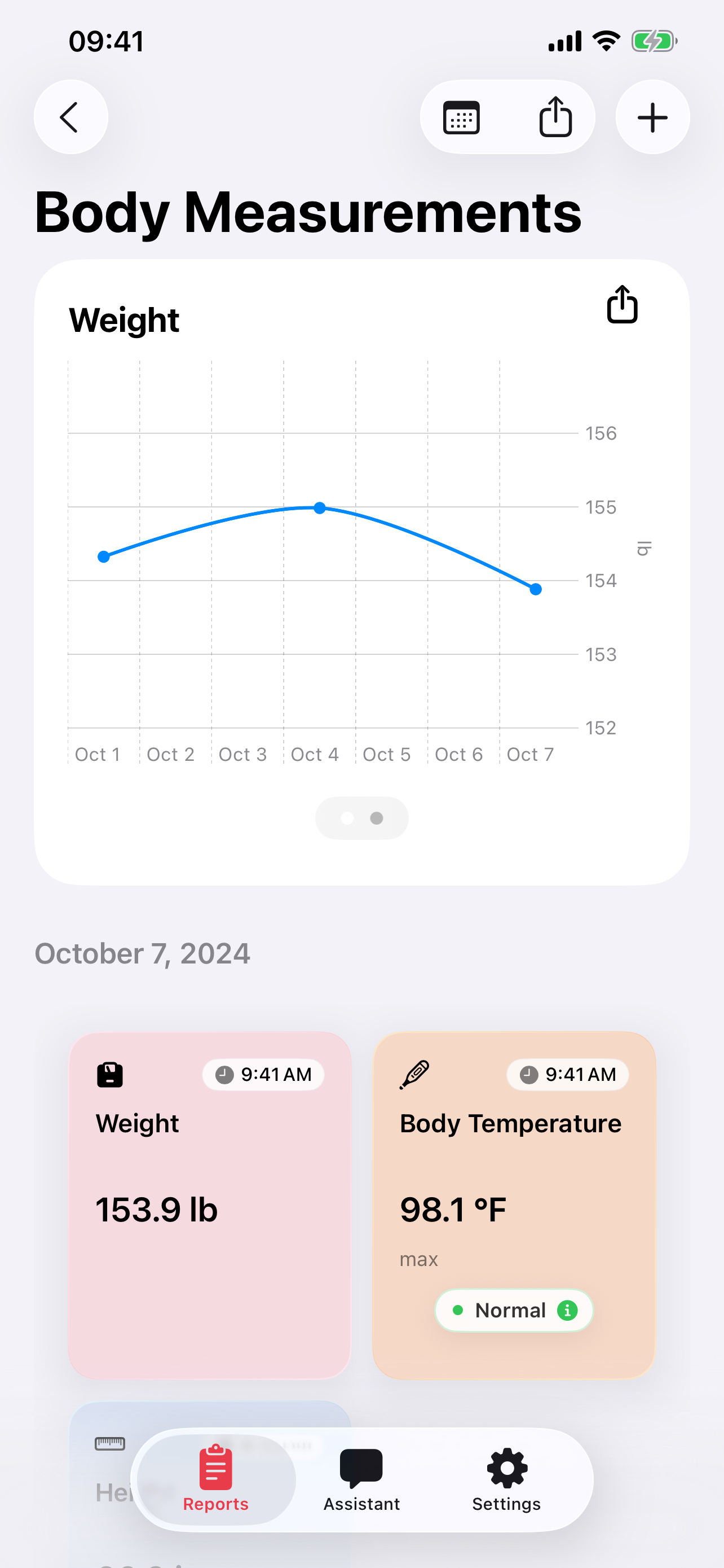 HealthReports iPhone screenshot 2